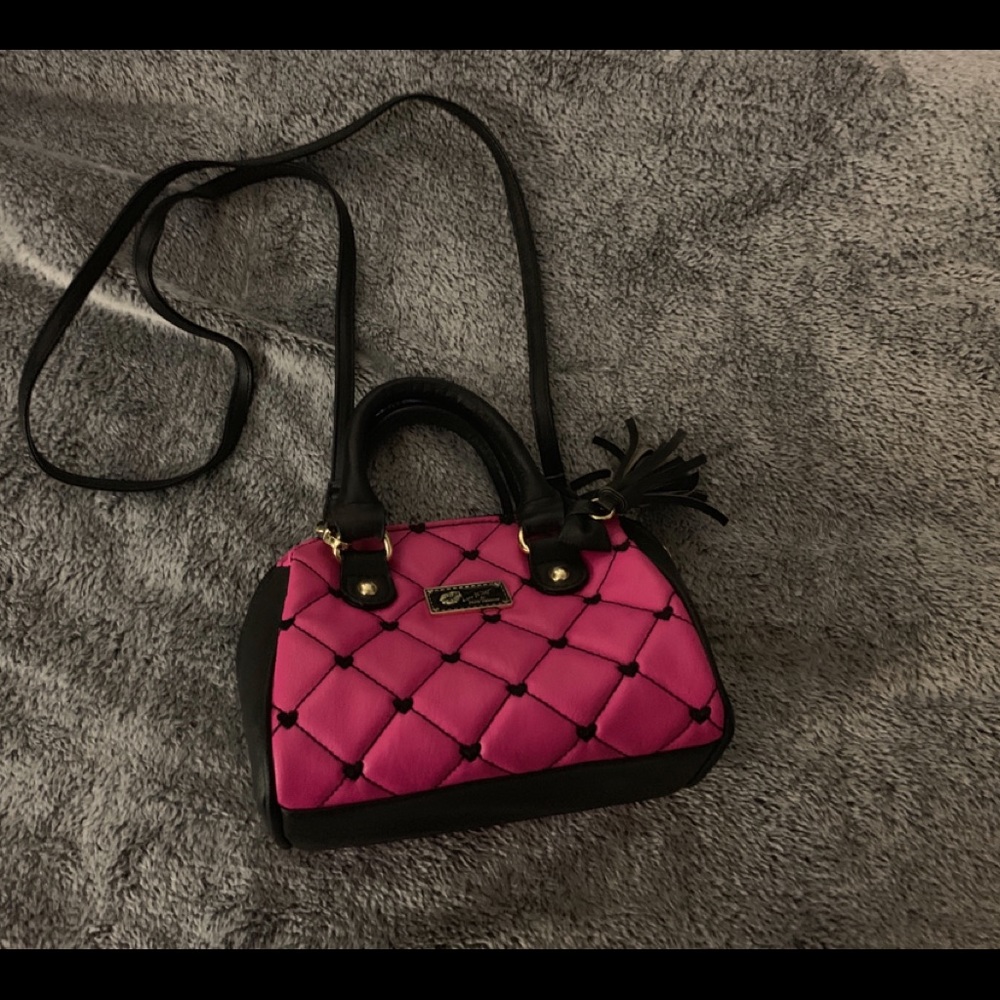 Betsey Johnson mini quilted barrel bag